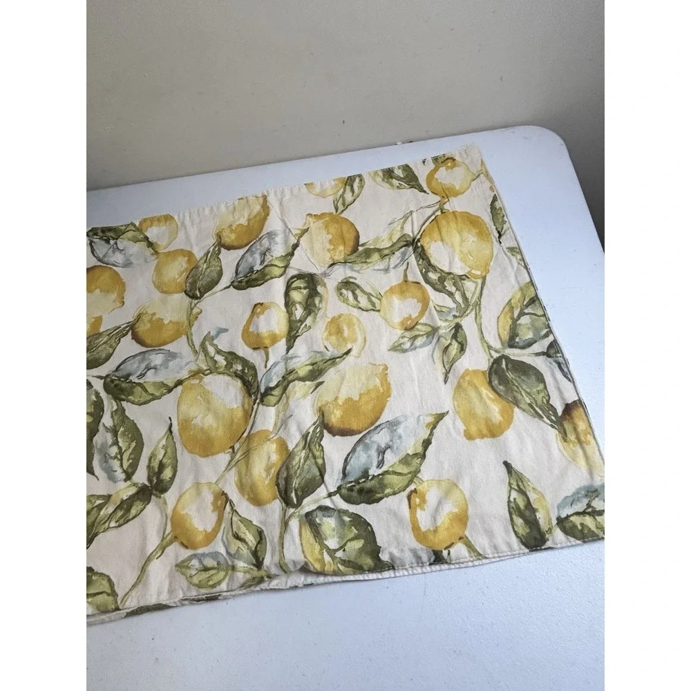 Pottery Barn Table Runner Lemon Pattern 17